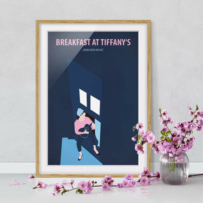 

Póster enmarcado - Poster di film Colazione da Tiffany Dimensión LxA: 100cm x 70cm, Marco: Roble