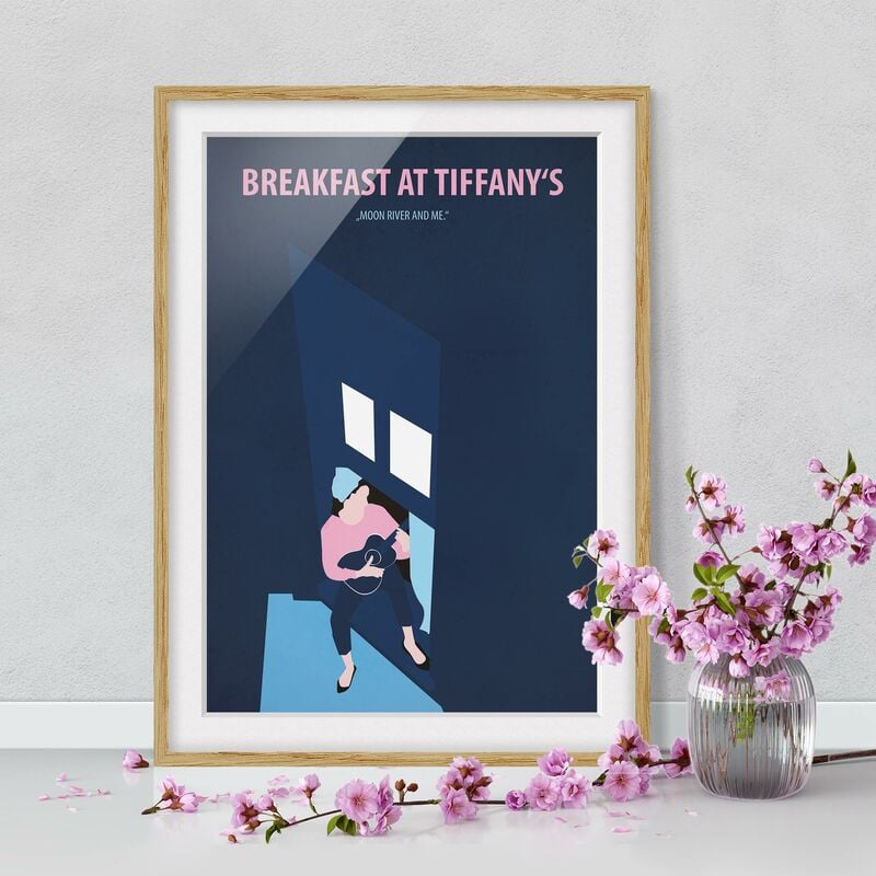 

Póster enmarcado - Poster di film Colazione da Tiffany Dimensión LxA: 70cm x 50cm, Marco: Roble