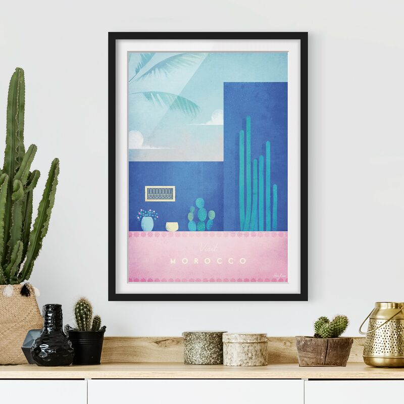 

Póster enmarcado - Poster di viaggio - Marocco Dimensión LxA: 24cm x 18cm, Marco: Negro