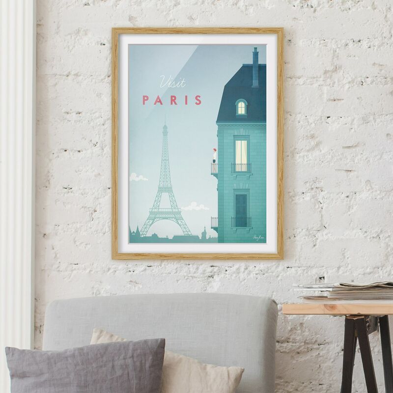 

Póster enmarcado - Poster Viaggio - Parigi Dimensión LxA: 70cm x 50cm, Marco: Roble