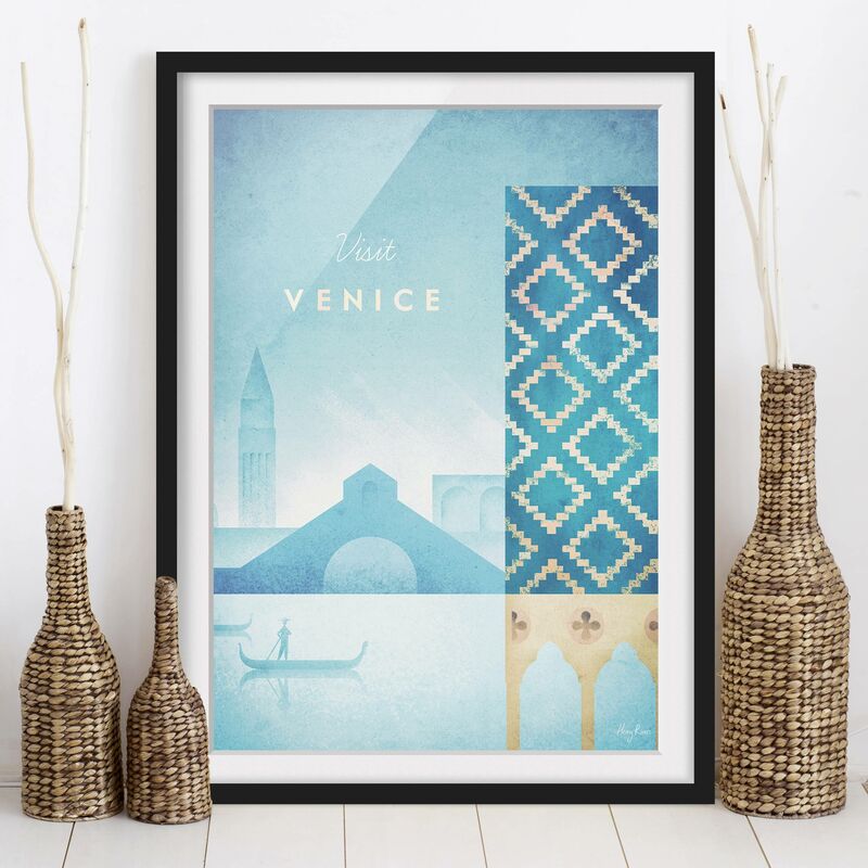 

Póster enmarcado - Poster viaggio - Venezia Dimensión LxA: 70cm x 50cm, Marco: Negro