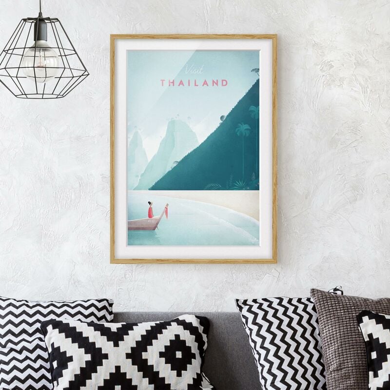 

Póster enmarcado - Poster Viaggio - Thailandia Dimensión LxA: 55cm x 40cm, Marco: Roble
