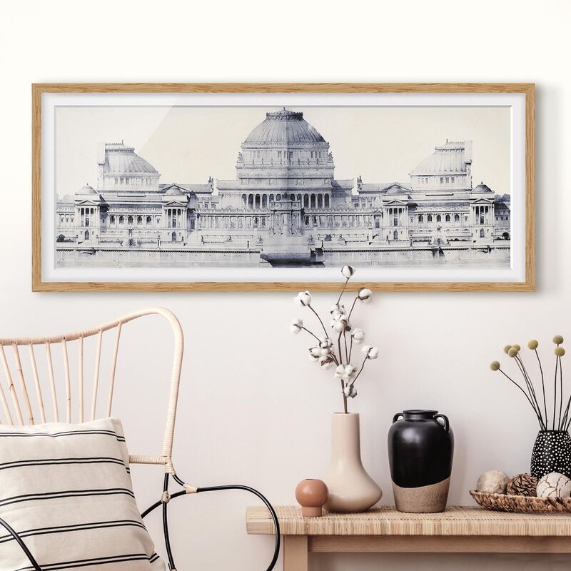

Póster enmarcado - Prix De Rome Schizzo I Dimensión LxA: 30cm x 75cm, Marco: Roble