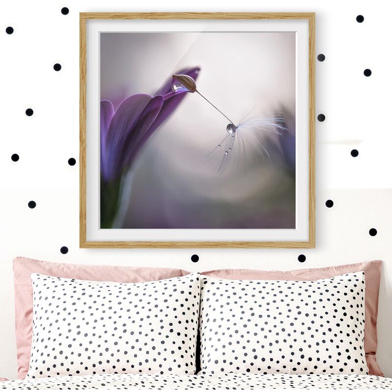 

Póster enmarcado - Purple Rain Dimensión LxA: 20cm x 20cm, Marco: Roble