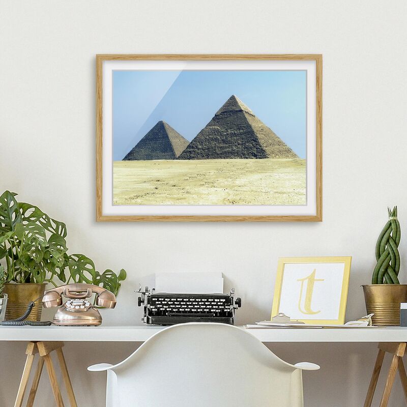 

Póster enmarcado - Pyramids Of Giza Dimensión LxA: 18cm x 24cm, Marco: Roble