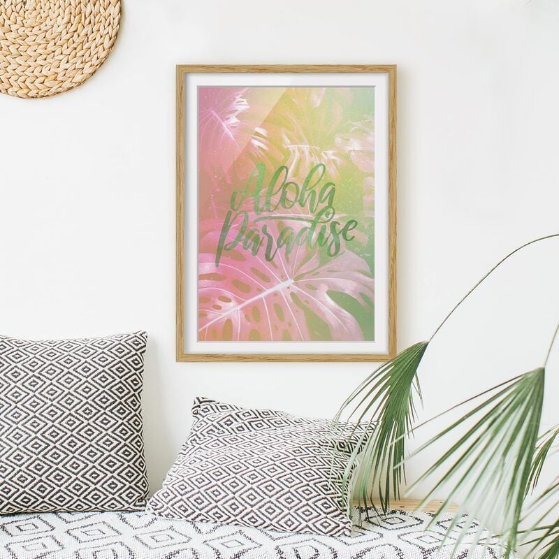 

Póster enmarcado - Rainbow - Aloha Paradise Dimensión LxA: 70cm x 50cm, Marco: Roble