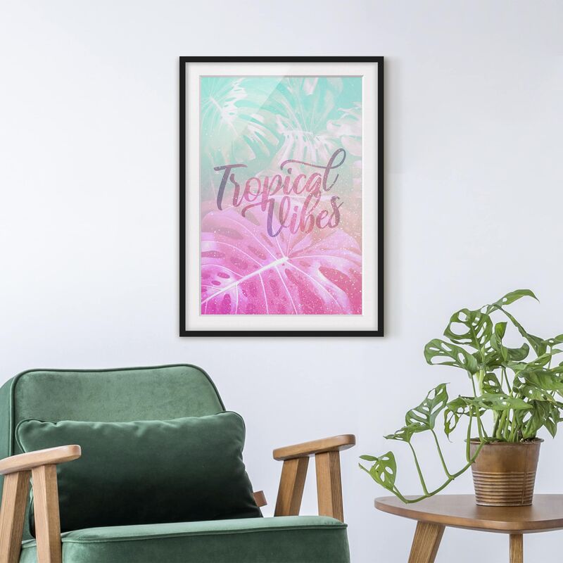 

Póster enmarcado - Rainbow - Tropical Vibes Dimensión LxA: 24cm x 18cm, Marco: Negro