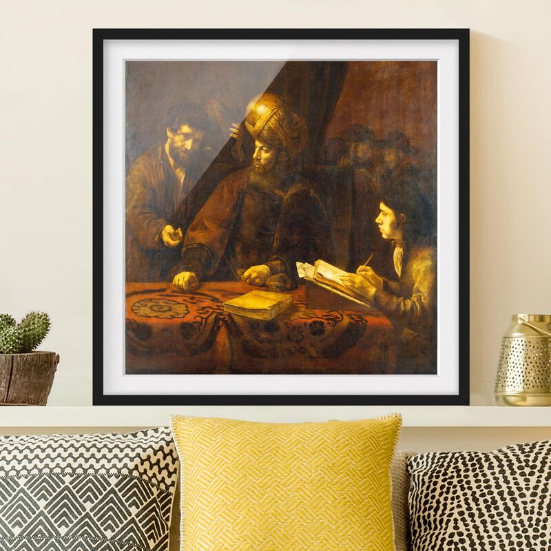 

Póster enmarcado - Rembrandt Van Rijn - Parable Of Workers Dimensión LxA: 30cm x 30cm, Marco: Negro