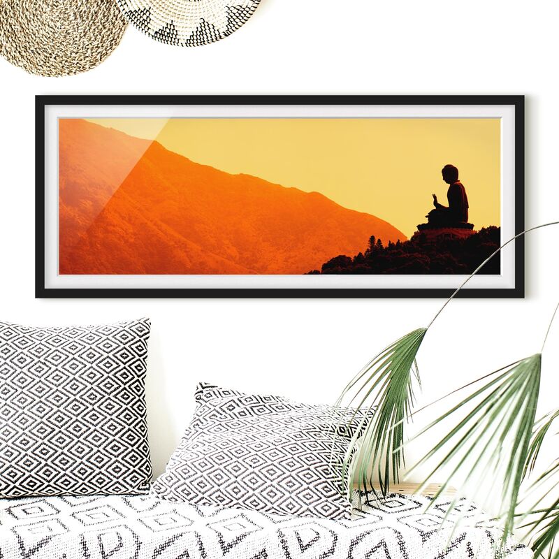 

Póster enmarcado - Riposo Buddha Dimensión LxA: 50cm x 130cm, Marco: Negro