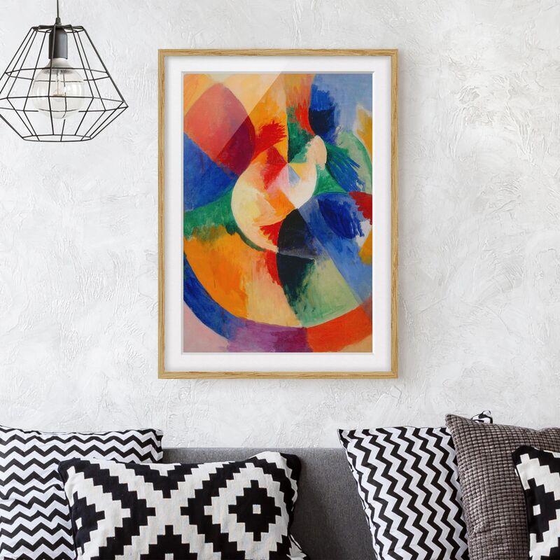 

Póster enmarcado - Robert Delaunay - Circular Shapes, Sun Dimensión LxA: 100cm x 70cm, Marco: Roble