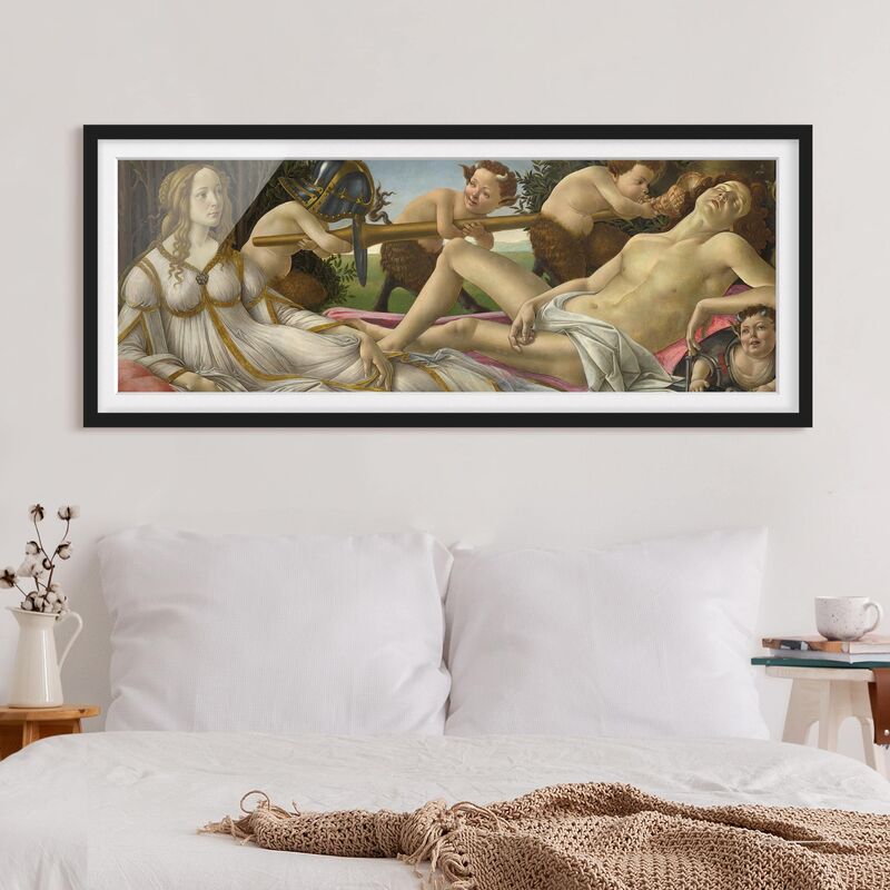 

Bilderwelten - Póster enmarcado - Sandro Botticelli - Venere E Marte Dimensión LxA: 40cm x 100cm, Marco: Negro