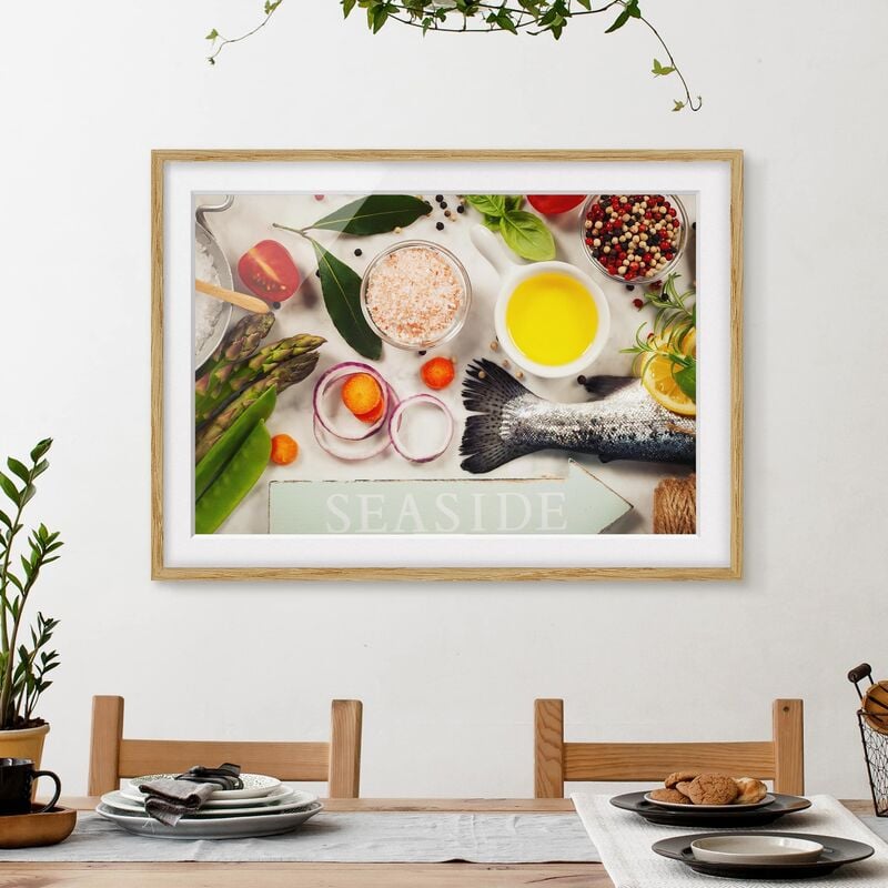 

Póster enmarcado - Seaside Dimensión LxA: 40cm x 55cm, Marco: Roble