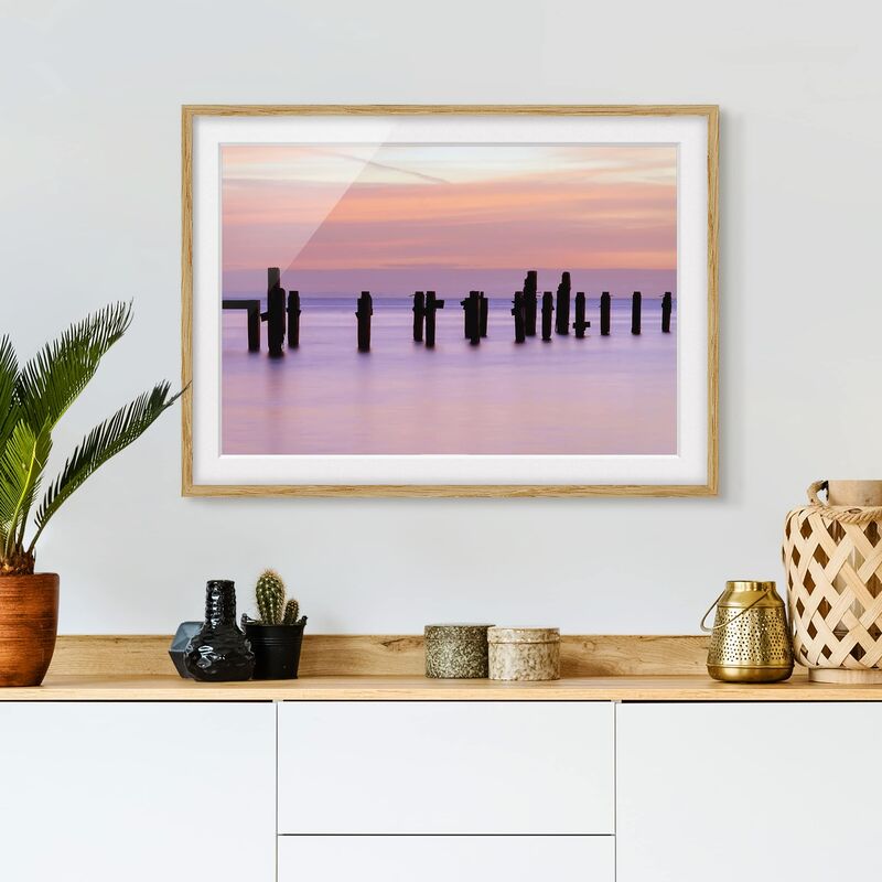 

Póster enmarcado - Sea Romance Dimensión LxA: 30cm x 40cm, Marco: Roble