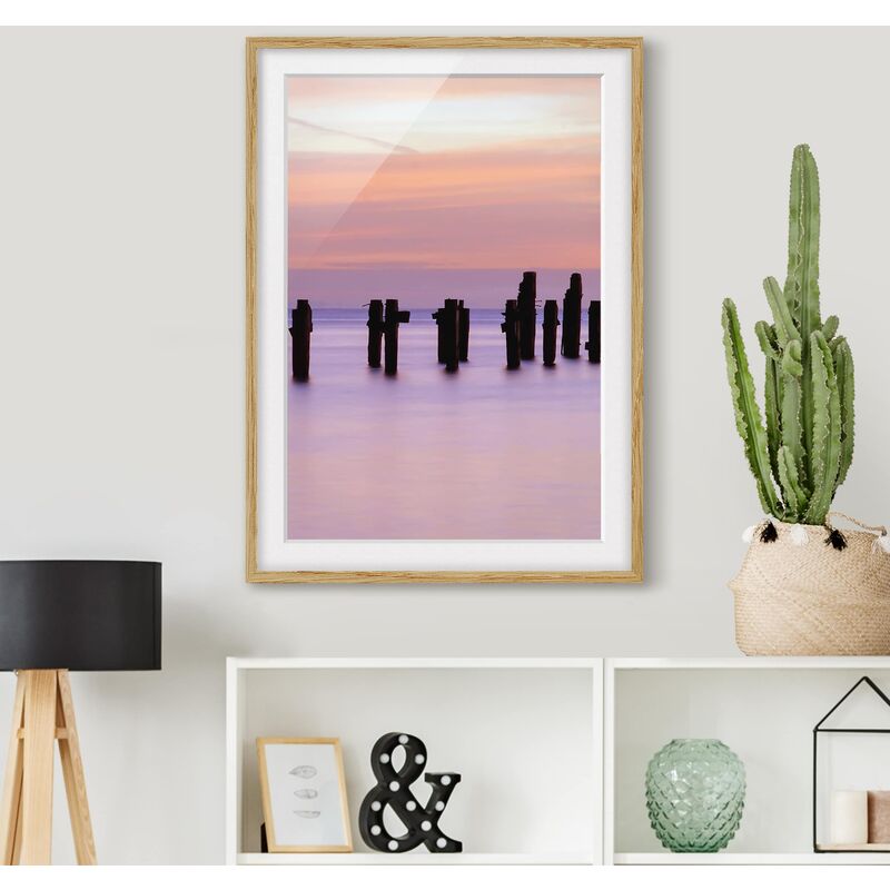 

Póster enmarcado - Sea Romance Dimensión LxA: 100cm x 70cm, Marco: Roble
