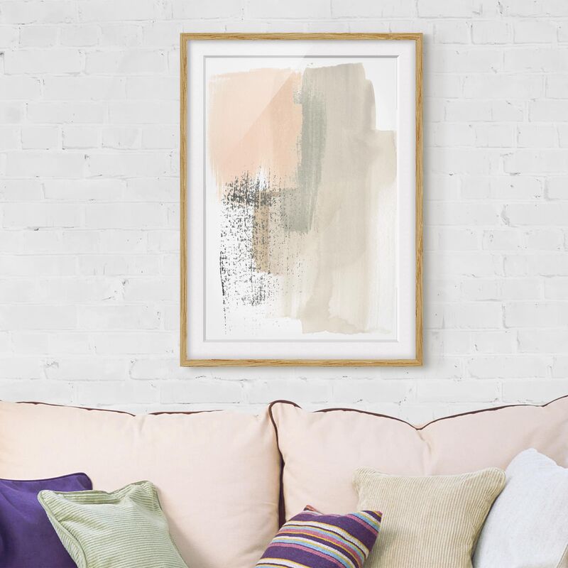 

Póster enmarcado - Sigillare Con Rouge I Dimensión LxA: 100cm x 70cm, Marco: Roble