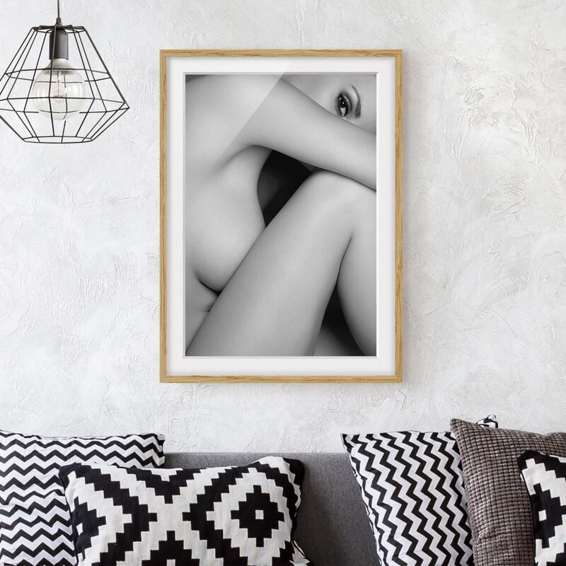 

Póster enmarcado - Side Nude Ii Dimensión LxA: 55cm x 40cm, Marco: Roble