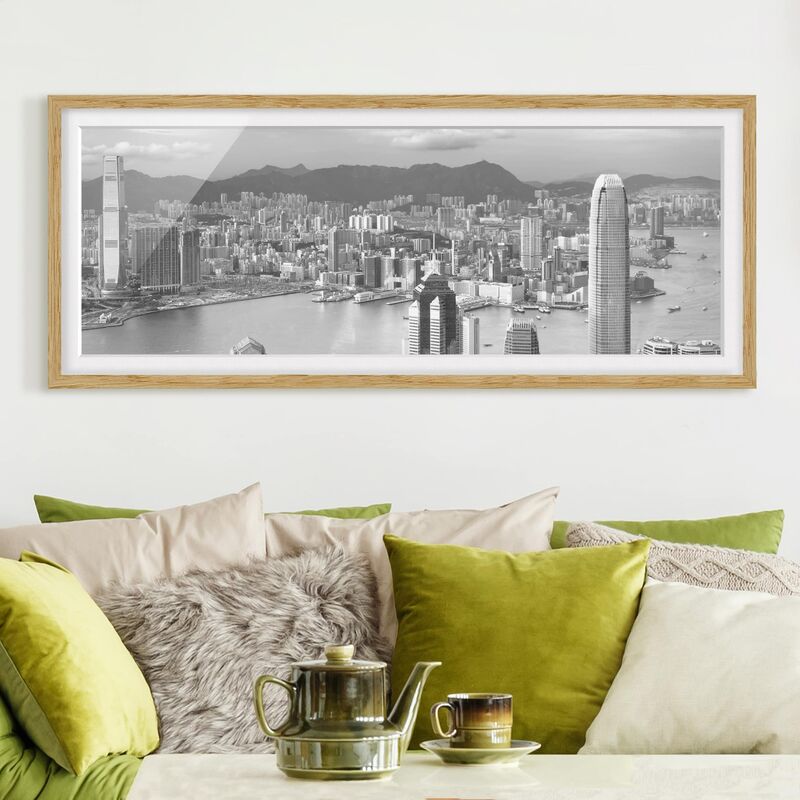 

Póster enmarcado - Orizzonte Nostalgia Dimensión LxA: 50cm x 130cm, Marco: Roble