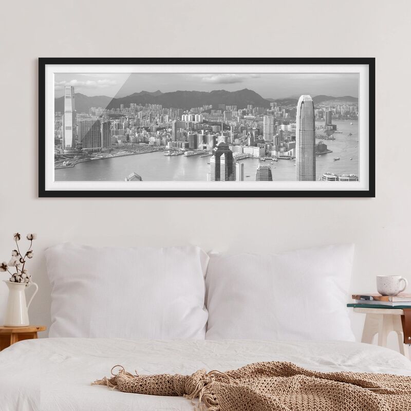 

Póster enmarcado - Orizzonte Nostalgia Dimensión LxA: 40cm x 100cm, Marco: Negro