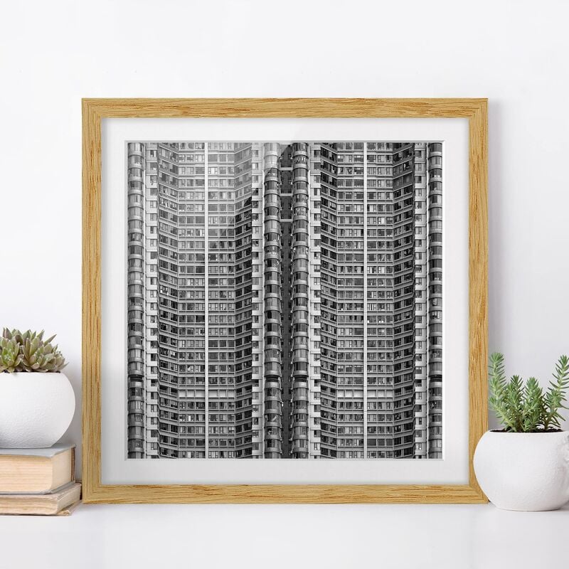 

Póster enmarcado - Skyscraper Dimensión LxA: 30cm x 30cm, Marco: Roble