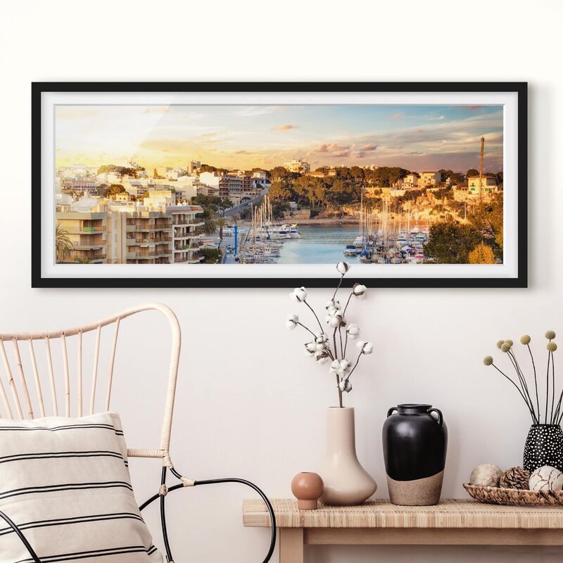 

Póster enmarcado - Soleggiato Porto Cristo Dimensión LxA: 30cm x 75cm, Marco: Negro