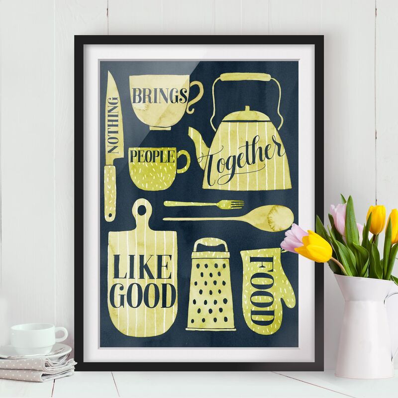 

Póster enmarcado - Soul Food - Buon Cibo Dimensión LxA: 24cm x 18cm, Marco: Negro