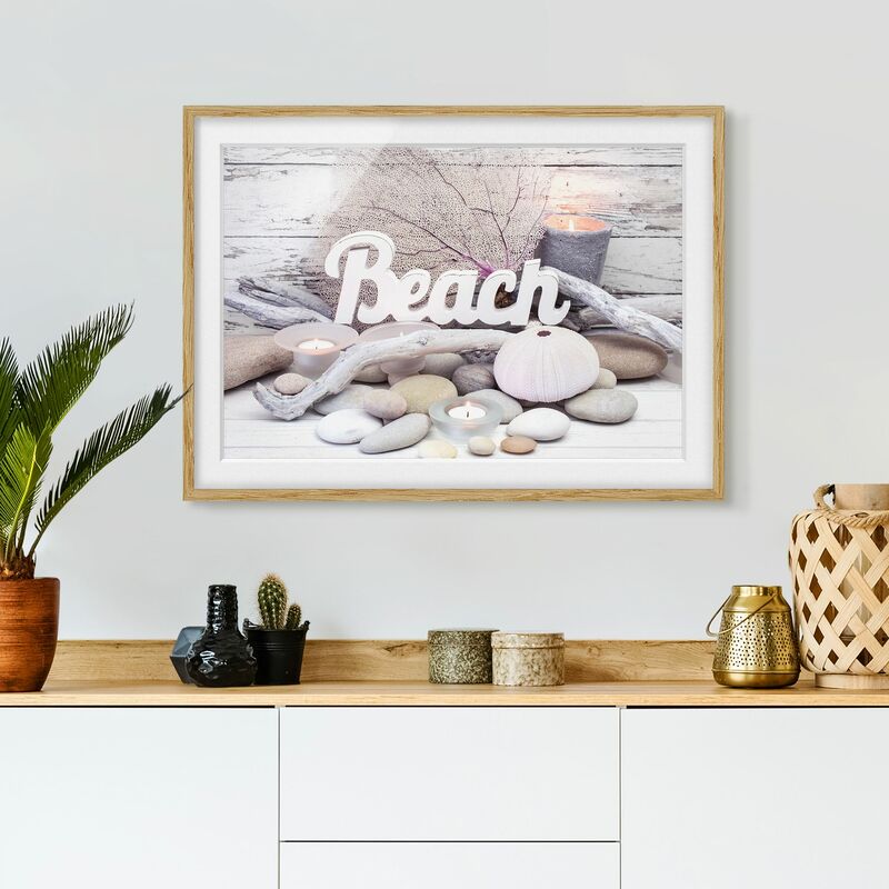 

Póster enmarcado - Spa Spiaggia Decoration Dimensión LxA: 18cm x 24cm, Marco: Roble