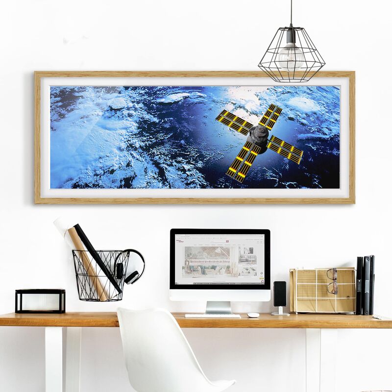 

Póster enmarcado - Space Runner Dimensión LxA: 30cm x 75cm, Marco: Roble