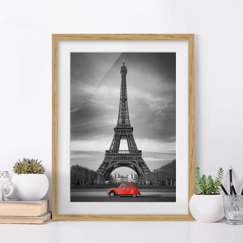 

Póster enmarcado - Spot On Paris Dimensión LxA: 70cm x 50cm, Marco: Roble