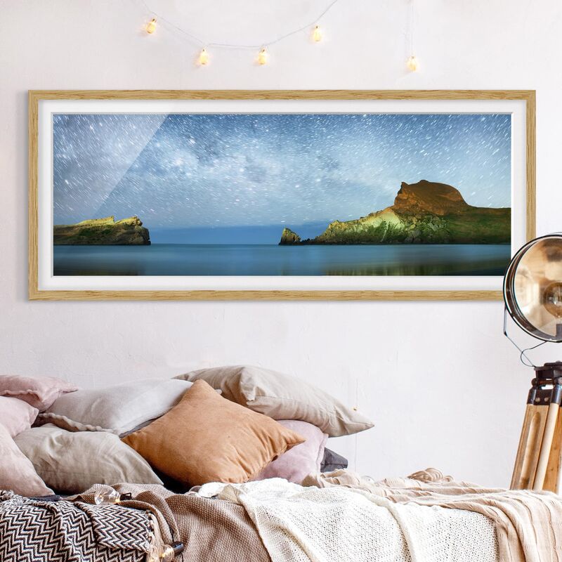 

Póster enmarcado - Stellato Dimensión LxA: 50cm x 130cm, Marco: Roble