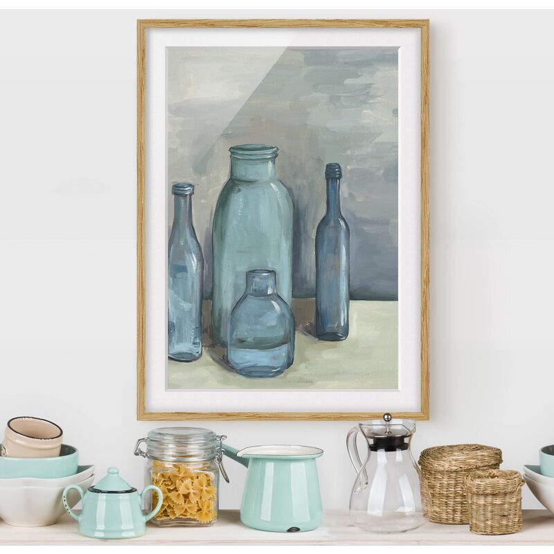 

Póster enmarcado - Ancora Bottiglie Vita Con Vetro Ii Dimensión LxA: 70cm x 50cm, Marco: Roble