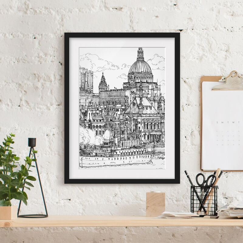 

Póster enmarcado - Studio Città - Dom Dimensión LxA: 24cm x 18cm, Marco: Negro