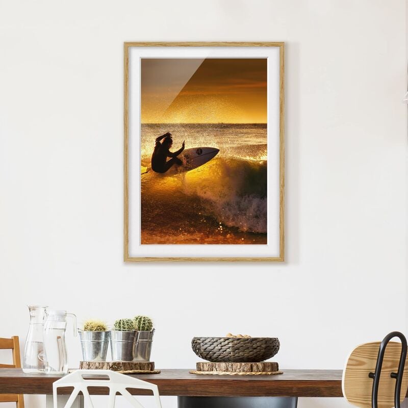 

Póster enmarcado - Sun, Fun And Surf Dimensión LxA: 55cm x 40cm, Marco: Roble