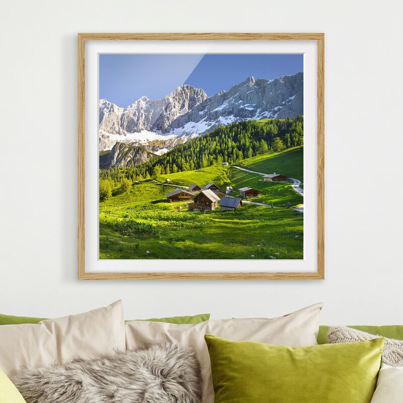 

Póster enmarcado - Styria Alpine Meadow Dimensión LxA: 30cm x 30cm, Marco: Roble