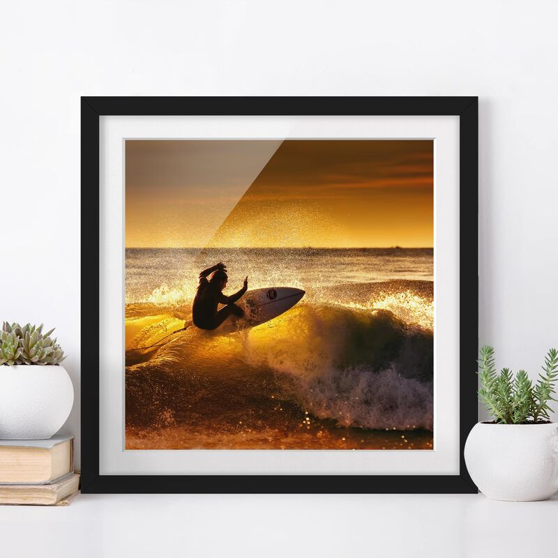 

Póster enmarcado - Sun, Fun And Surf Dimensión LxA: 30cm x 30cm, Marco: Negro