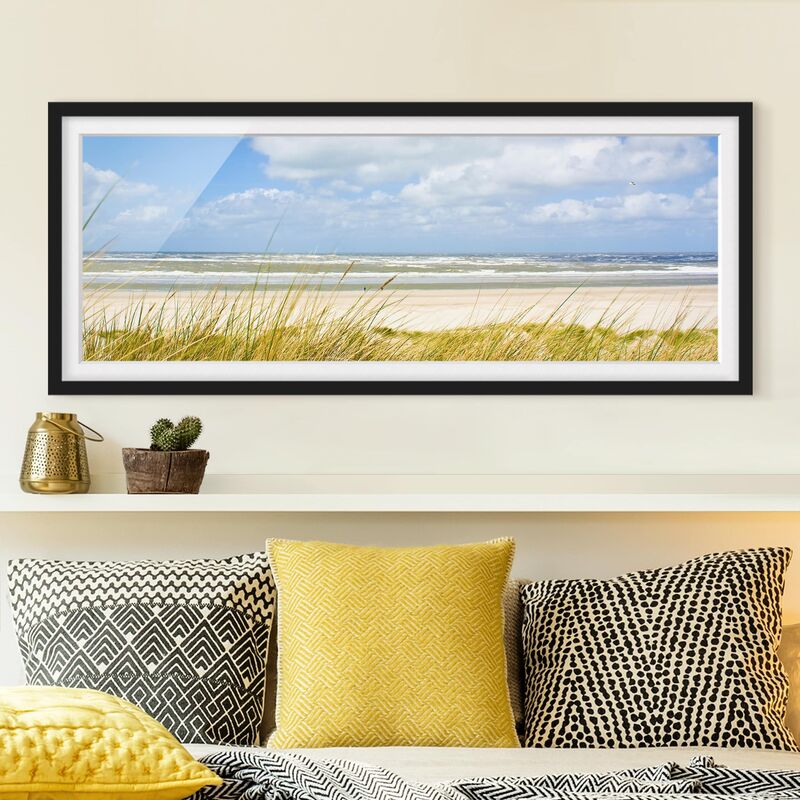 

Póster enmarcado - Sulla Costa Del Nord Dimensión LxA: 30cm x 75cm, Marco: Negro