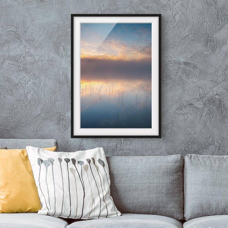 

Póster enmarcado - Alba Lago svedese Dimensión LxA: 70cm x 50cm, Marco: Negro