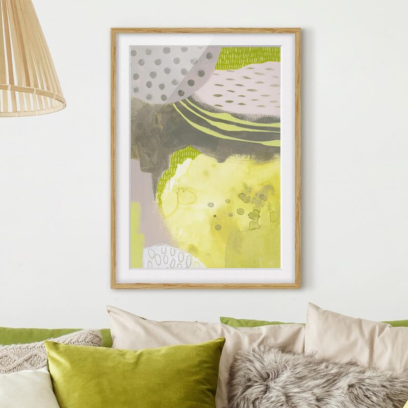 

Póster enmarcado - Le Macchie Solari Ii Dimensión LxA: 100cm x 70cm, Marco: Roble