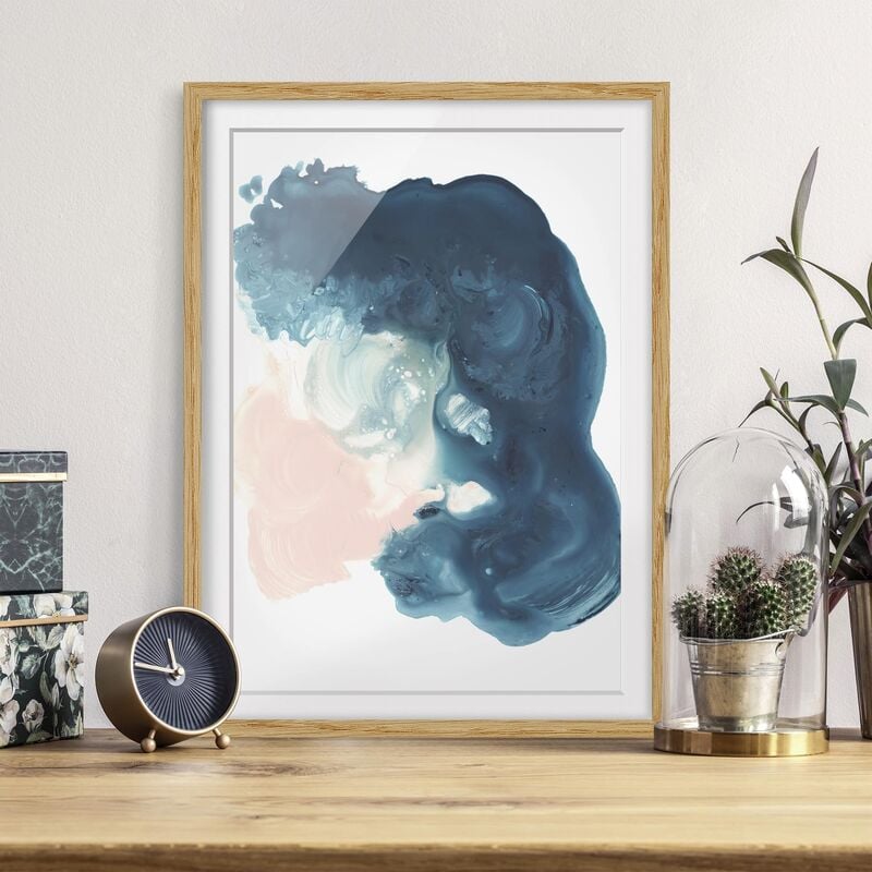 

Póster enmarcado - Impeto Quarzo Rosa Ii Dimensión LxA: 100cm x 70cm, Marco: Roble