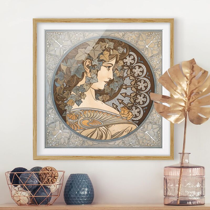 

Póster enmarcado - Synthia Dimensión LxA: 50cm x 50cm, Marco: Roble