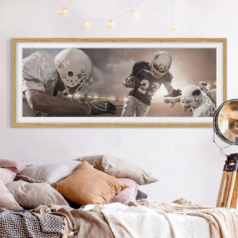 

Póster enmarcado - Affrontare Dimensión LxA: 40cm x 100cm, Marco: Roble