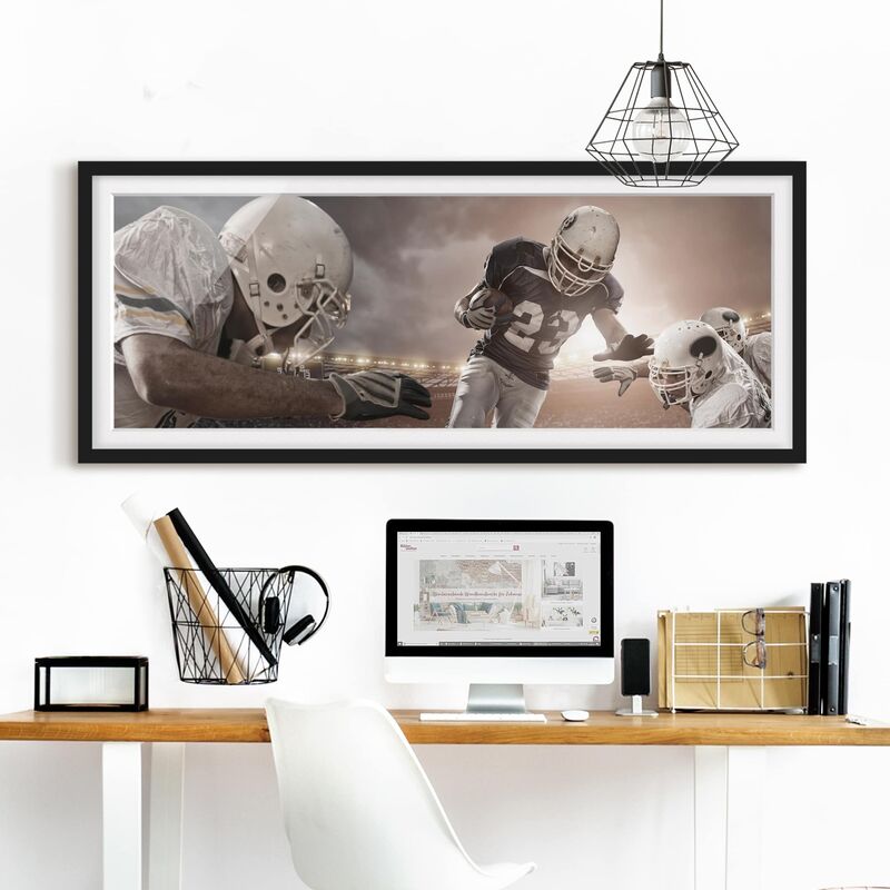 

Póster enmarcado - Affrontare Dimensión LxA: 50cm x 130cm, Marco: Negro
