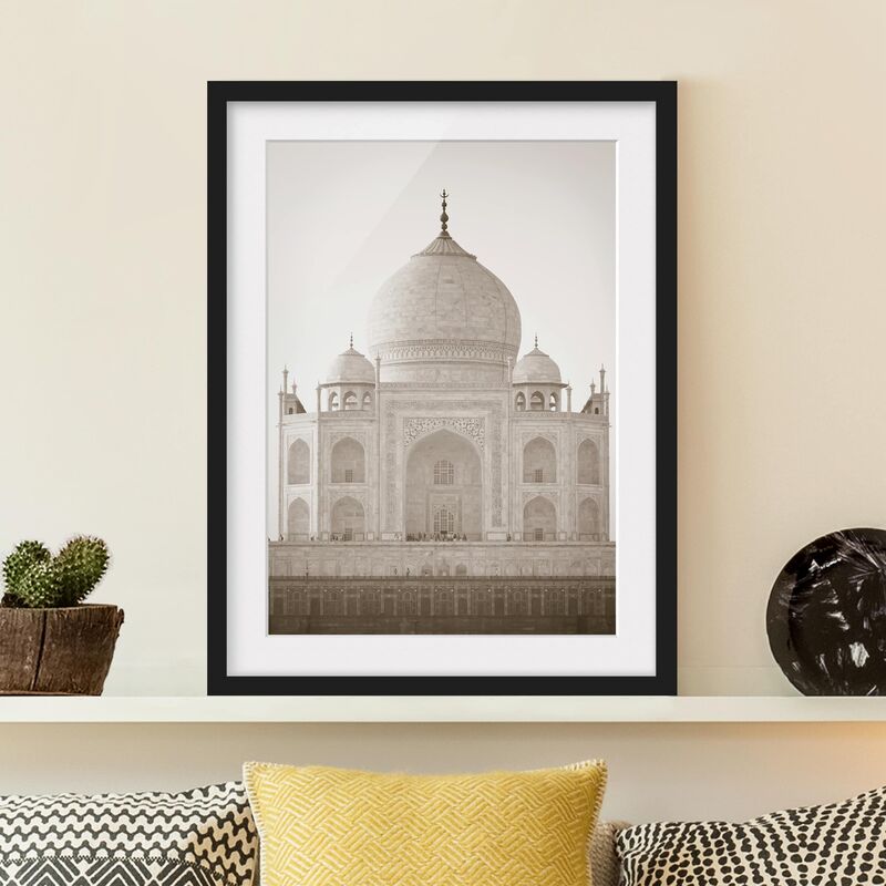 

Póster enmarcado - Taj Mahal Dimensión LxA: 70cm x 50cm, Marco: Negro