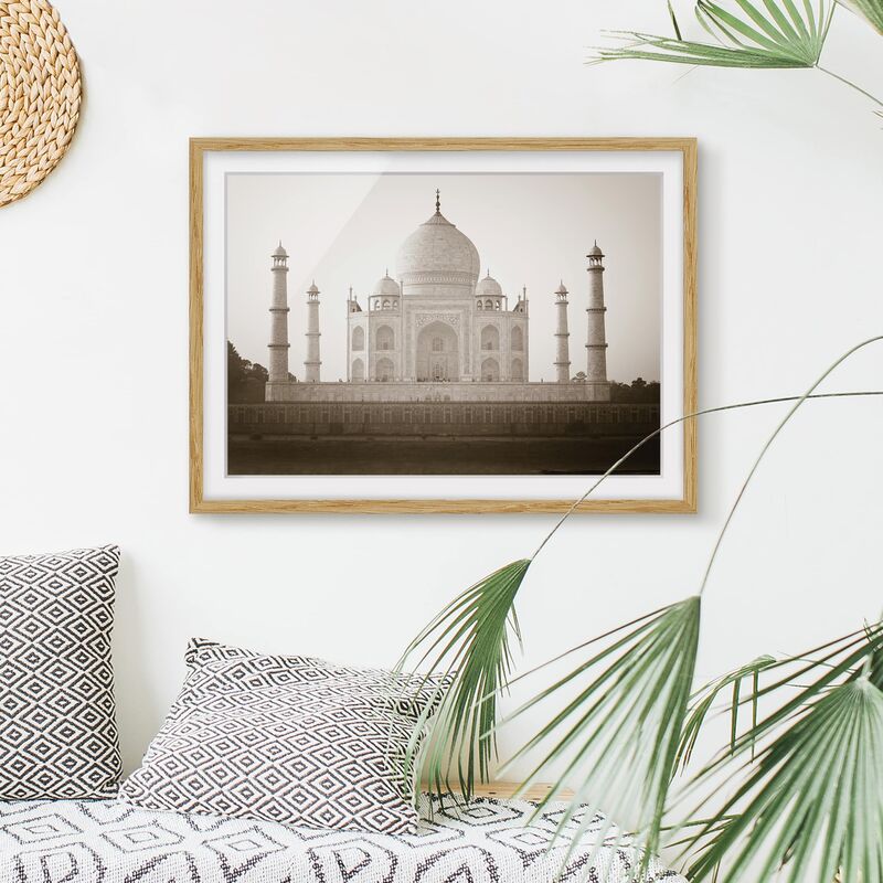 

Póster enmarcado - Taj Mahal Dimensión LxA: 50cm x 70cm, Marco: Roble