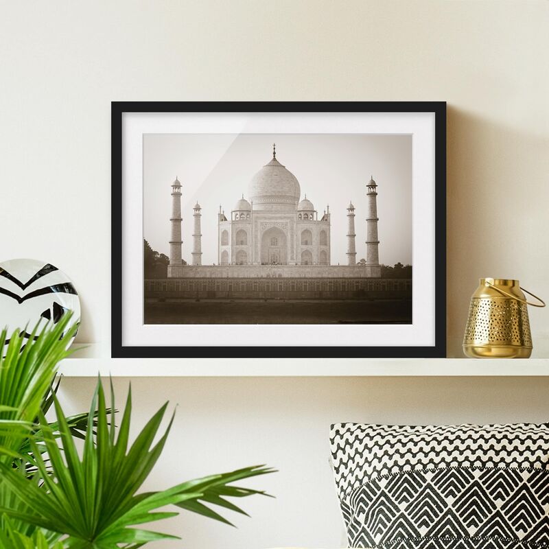 

Póster enmarcado - Taj Mahal Dimensión LxA: 70cm x 100cm, Marco: Negro