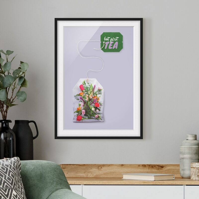

Póster enmarcado - Tea Flower Dimensión LxA: 55cm x 40cm, Marco: Negro