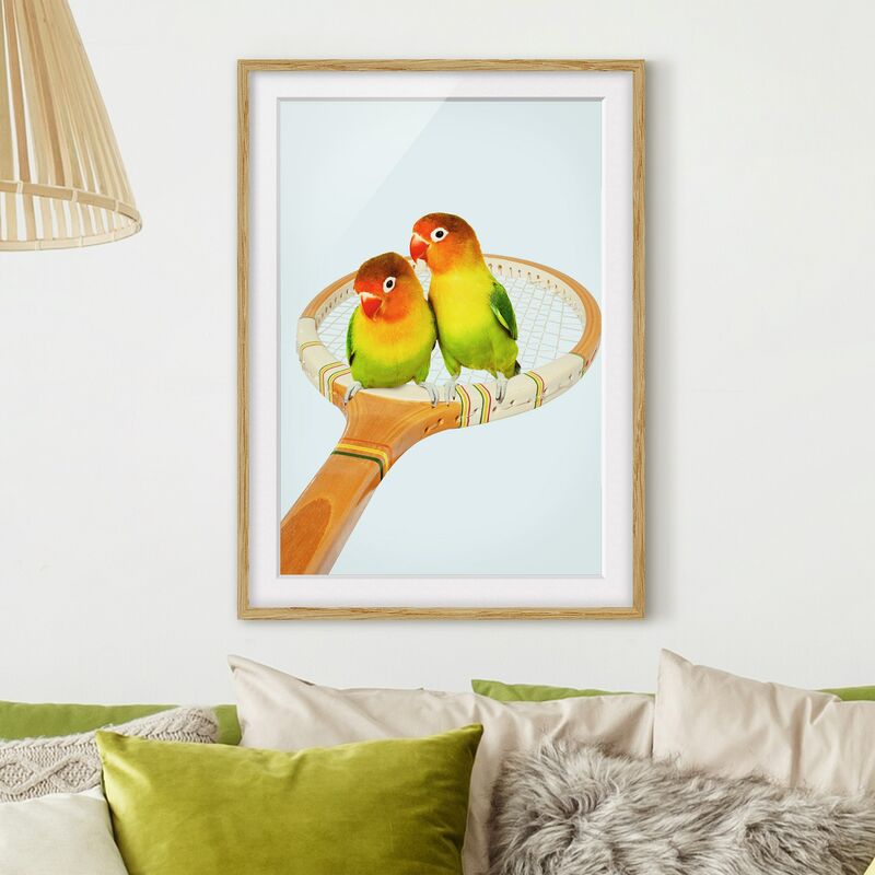 

Póster enmarcado - Tennis Con Uccelli Dimensión LxA: 40cm x 30cm, Marco: Roble