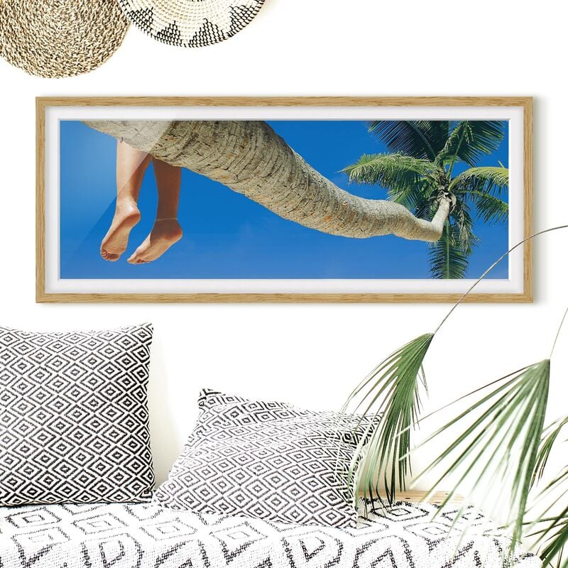 

Póster enmarcado - Tempo Di Relax Dimensión LxA: 50cm x 130cm, Marco: Roble