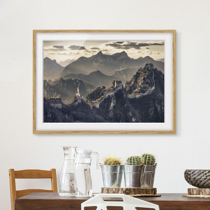 

Póster enmarcado - The Great Chinese Wall Dimensión LxA: 40cm x 55cm, Marco: Roble