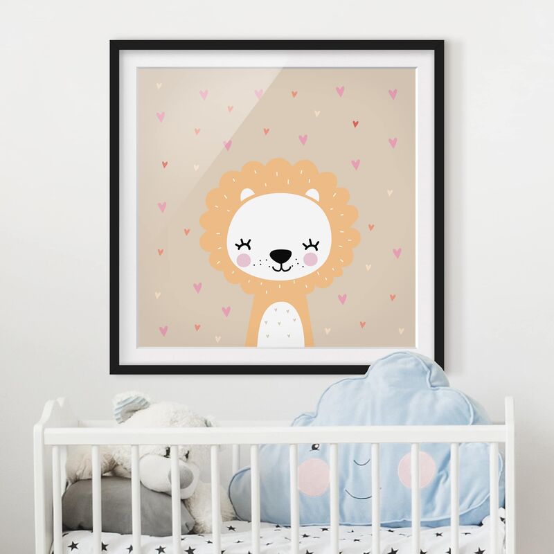 

Póster enmarcado - The Gentle Leo Dimensión LxA: 50cm x 50cm, Marco: Negro