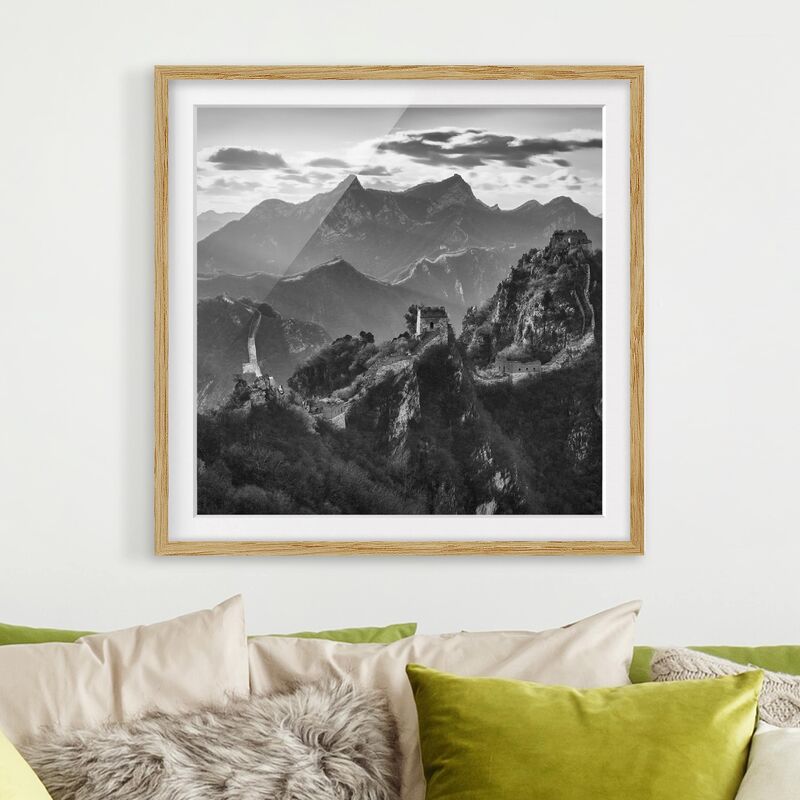 

Póster enmarcado - The Great Chinese Wall II Dimensión LxA: 50cm x 50cm, Marco: Roble